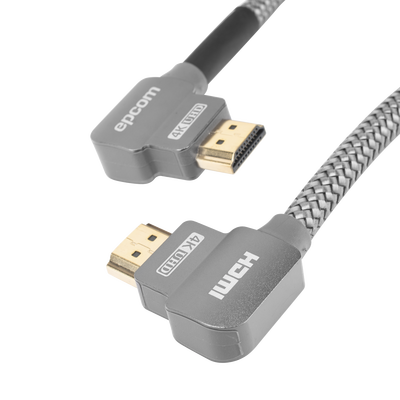 Cable HDMI Ángulo 90° | 1 Metro (3.28 Pies) | Alta Definición | Versión 2.0 | Alta Velocidad 18Gbps | 4K@60Hz | | EP-90H-1M