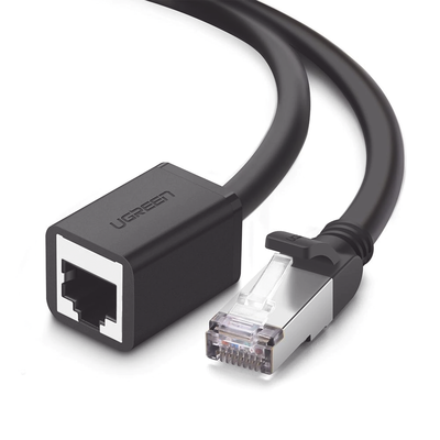Cable de Extensión Cat6 RJ45 F/UTP / Macho a Hembra / 5 Metros (16.40 Pies) / Método de Conexión 568B / Velocidad de Transmisión 1000Mbps / Ancho de Banda del Canal 250MHz / Caja de Cobre / Negro | 11283