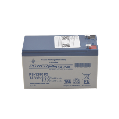 Batería 12V, 9AH, Para Respaldo, Tecnologías AGM/VRLA, 5 Años Vida Útil, Terminales F2, Reconocida UL | PS-1290-F2