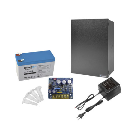 Kit con fuente PLB3 con salida de 12 Vcc a 4 Amper, incluye transformador y batería de 12 V a 7 Amper | KIT16B3LK7