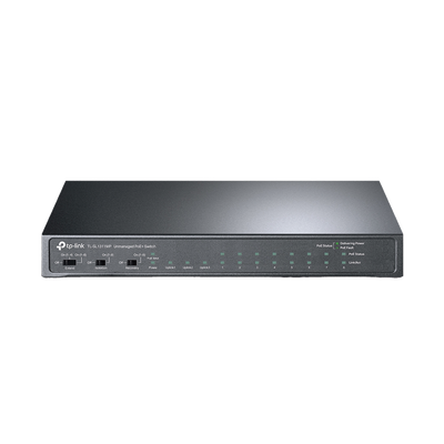Switch PoE+ No Administrable De Escritorio 11 Puertos / 8 puertos 10/100 Mbps PoE af/at Inteligiente / Presupuesto 124 W / Hasta 250 metros | TL-SL1311MP