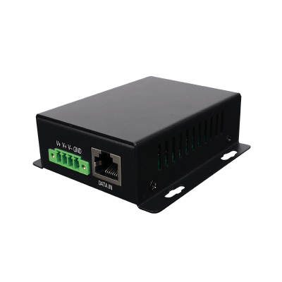 Inyector PoE Industrial / Ideal para Aplicaciones Solares / Entrada 9-42 Vcc / Salida PoE 48V / Conexión plug and play / Ideales para Conectar Cámaras PoE | WI-POE62-48V