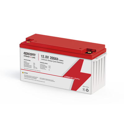 Batería de Litio Ciclo Profundo, 12.8 Vcc 200Ah (LiFePO4 de Celdas Cilíndricas) , Solar, Marina, Máximo 200 A de Descarga | LI200A12CV