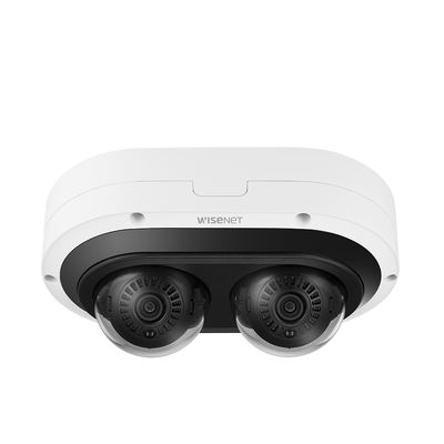 Camara IP Multi-sensor Multi-direccional / 2 Canales de 2MP / incluye Lentes motorizados de 3.54 a 6.69mm / H.265 + WiseStream II / WDR 120dB / Exterior IP67 / IK10 / NEMA4X | PNM-7082RVD