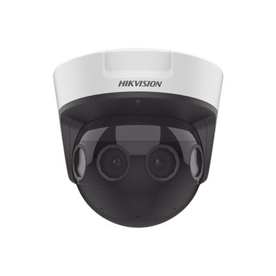 PanoVu Series / Vista Panorámica 180° / 8 Megapixel en Total / 4 Lentes 2.8 mm (2 Megapixel) / 20 mts IR EXIR / Exterior IP67 / IK10 / 12 Vcc / PoE+ / MicroSD | DS-2CD6924G0-IHS(D)