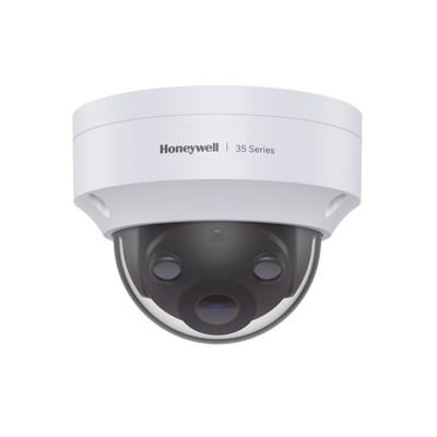 Domo IP 3 Megapixel / Lente 2.8 mm / 40 mts IR /  Ultra Baja Iluminación / NDAA / ONVIF / Exterior IP66 / Antivandalico IK10 / Ultra Baja Iluminación / H.265 / PoE / Serie 35 / Honeywell Security | HC35W43R3