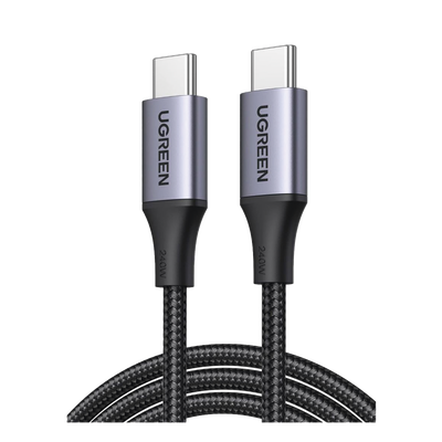 Cable USB-C a USB-C | 2 Metros | Potencia de Carga 240W | 48V/5A | PD3.1 /3.0 | 480 Mbps | Chip E-Market | Carcasa de Aluminio | Nylon Trenzado. | 90440