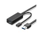 Cable de Extensión Activo USB 3.0 con puerto de alimentación Micro USB / 5 Metros / USB 3.0 a 5Gbps / No requiere controlador / Ideal para impresoras, consolas , Webcam, etc. | 20826