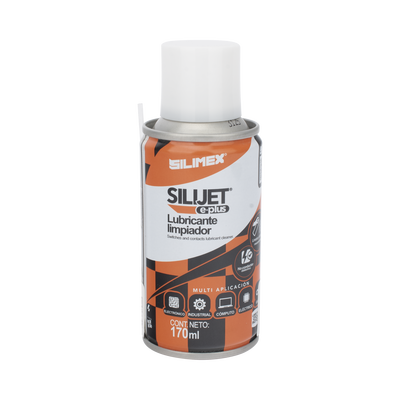 Limpiador Lubricante en Aerosol Dieléctrico, Protege Mecanismos, Circuitos, Sensores, Ventiladores, 170 ml. | SILIJET-E-PLUS