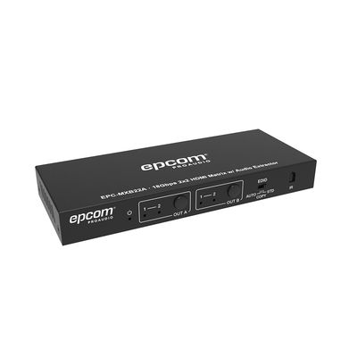 Matricial HDMI | 2x2 | 4K2K@60Hz | HDR | YCbCr 4:4:4 | EDID Auto | Extractor de Audio | Salida de audio análoga y digitalizados | HDCP 2.2 | 18 Gbps | EPC-MXB22A