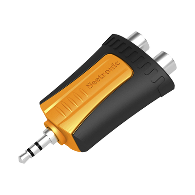 Conector Estéreo | 3.5 mm - 2 x conector Hembra RCA | Adaptador de Carcasa de Plástico | MMJ3-2RF