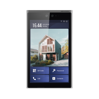 Frente de Calle IP 2 Megapixel (1080p) / Multiapartamento / Pantalla 10.1" Touch Screen / Reconocimiento Facial / Android / IP65 / IK07 / Soporta Modulo de Botones y Huella (por Separado) | DS-KD9633-WBE6