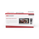 Kit de Videoportero Analógico de Metal / IP a 4 Hilos con Función de Llamada a App Hik-Connect / Monitor se Conecta a Internet por Cable o WiFi y por 4 Hilos al Frente de Calle  IP65 / Expandible a Mas Equipos | DS-KIS303-P