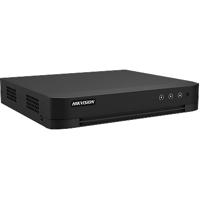 DVR 4 Canales TURBOHD + 4 Canales IP / 8 Megapixel (4K) / Audio Bidireccional / ACUSENSE / 1 Bahía de Disco Duro / Salida de Video en Full HD / H.265+ | IDS-7204HUHI-M1/T