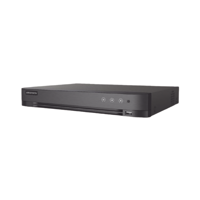 DVR 8 Canales TURBOHD + 4 Canales IP / 5 Megapixel Lite - 3K Lite / Audio de Dos Vías por Coaxitron / Reconocimiento Facial / ACUSENSE (Evita falsas alarmas) / 1 Bahía de Disco Duro / Salida de Video en Full HD | IDS-7208HQHI-M1/XT