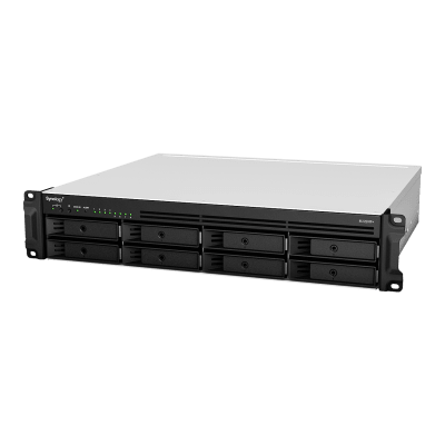 Servidor de Almacenamiento en Red Synology RackStation RS1221RP+ | 8 Bahías | Expandible a 12 Bahías | CPU AMD Ryzen V1500B | 4 GB DDR4 ECC | RAID Soportado | 10/25GbE | Virtualización Certificada | Protección de Datos Integral | RS1221RP+