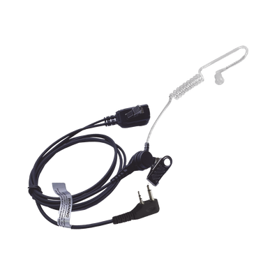 Micrófono - audífono de solapa con tubo acústico transparente para ICOM IC-F11/ 14/ 3021/ 3013/ 3103/ 3003/ 1100D/2100D/ICF200 | TXEHIAV2S