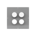 Placa Pasamuros Con Capacidad de 4 Botas de 4 | STEP422