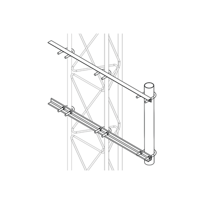 Brazo Lateral Liviano para Tramo STZ30G Galvanizado por Inmersión en Caliente. | S-BRA-LI-30G