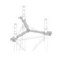 Brida para sujeción de retenida compatible con tramos STZ30G, Galvanizado por Inmersión en Caliente. | SJB-30G