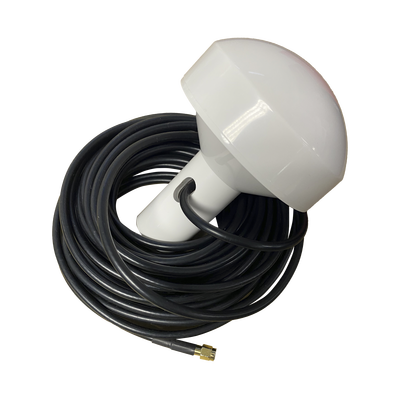 Antena marina de GPS con conector SMA- Macho en frecuencia 1575.42 MHz de 28 dBi. Incluye soporte rotativo | SD-GPS-005