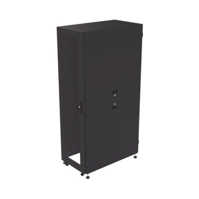 Gabinete para Telecomunicaciones Rack Estándar de 19", 42UR, 600 mm Ancho x 1000 mm Profundidad. Fabricado en Acero, Se envía el Gabinete Armado. | LP-60100-42U-R2