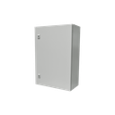 Gabinete de Acero IP66 Uso en Intemperie (500 x 700 x 250 mm) con Placa Trasera Interior Metálica y Compuerta Inferior Atornillable (Incluye Chapa y Llave T). | PST-5070-25A