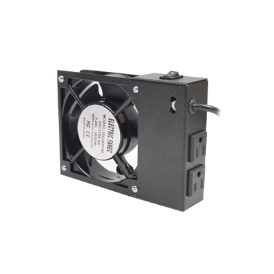 Ventilador 110 Vca con Clavija para Gabinete de Pared con 2 Tomas de Corriente | LP-VENT-01