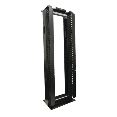 Rack de Aluminio System de 7ft x 19in, 45UR, Con organizadores verticales, conexión de tierra y accesorios de montaje | RS3-07