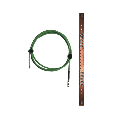 Barra de cobre de puesta a tierra para Gabinetes y Rack's de Telecomunicaciones, de 19in | VP-GRD