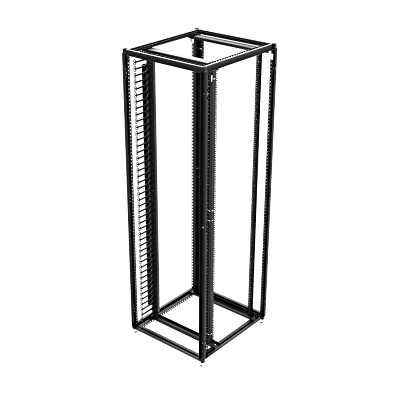 Organizador Vertical de Cables Rack 45 UR / Acero Negro / Sección 95x208 mm / Capacidad 726 Cables / Fijación Flecha 1.75 pulg | PS1CM218