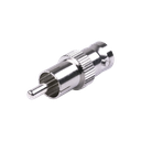 Adaptador de BNC Hembra a RCA Macho en 50 Ohm para Fono, uso en Aplicaciones de Audio-Video, Níquel/ Plata/ Delrin. | RFB-1140