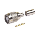 Conector TNC Macho Inverso de Anillo Plegable para Cables LMR-240, RG-8/X, Níquel/ Oro/ Teflón. | RP-1202-X