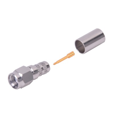 Conector SMA Macho de Anillo Plegable para Cables LMR-240, RG-8/X, 9258, Niquel/Oro/Teflón. | RSA-3000-X
