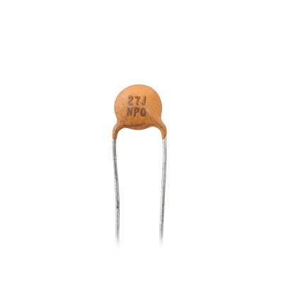 Capacitor Disco de Cerámica de 27 pFd, 50 V. | 0027P0050V