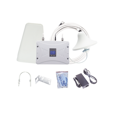 Kit Amplificador de Señal Celular 2G, 3G y 4G / Mejora llamadas convencionales y VoLTE / Amplifica señal de TELCEL, AT&T y MOVISTAR / Cubre hasta 300 m² con una antena y hasta 900 m² con 3 antenas. | EP20-TB-4GV2