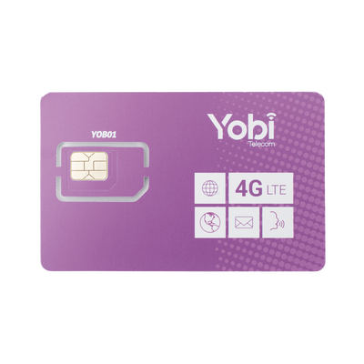 SIM Yobi para dispositivos móviles 3G/4G con recarga de 1GB cada mes durante 1 año de servicio (solo datos) | SIM1GBYOBI