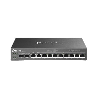 Router Omada VPN / SDN Multi-WAN 1G / Switch con PoE y Controlador  / 2 puerto WAN/LAN SFP 1G / 1 Puerto RJ45 WAN / 1 Puerto WAN/LAN RJ45 / 8 Puertos PoE+ LAN RJ45 /  24,980 Sesiones Concurrentes | ER7212PC