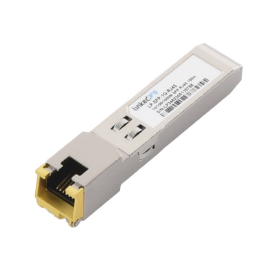 Transceptor Óptico SFP a RJ45 / Auto negociación 10/100/1000 Mbps / Conector RJ45 / 1000BASE-T / Distancia de hasta 100 m. | LP-SFP-1G-RJ45