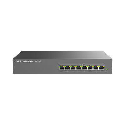 Switch PoE+ Gigabit No Administrable / 8 puertos 10/100/1000 Mbps / 8 puertos PoE+ /  hasta 145W | GWN7701PA