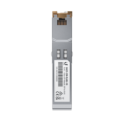 UFiber Módulo de fibra SFP convertidor a cobre RJ45 10/100/1000 Mbps, distancia hasta 100 m | UACC-CM-RJ45-1G