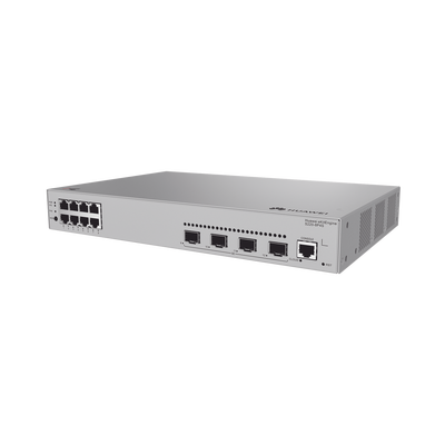 Switch de acceso eKit Administrable / Capa 2 / 8 Puertos PoE+ Gigabit + 4 SFP + Puerto Consola / PoE Perpetuo / Presupuesto PoE 125 W / Sin licenciamiento | S220-8P4S