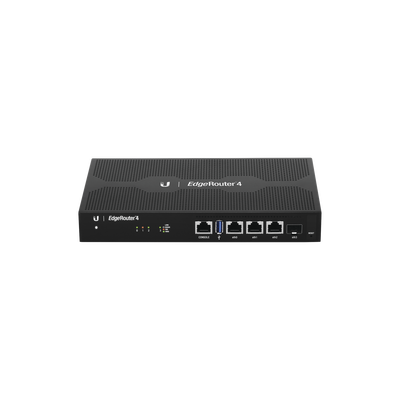 EdgeRouter 4, con 3 puertos 10/100/1000 Mbps + 1 puerto SFP, con funciones avanzadas de ruteo | ER-4