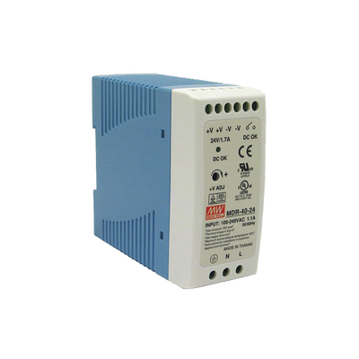 Fuente de poder Industrial Riel Din 24Vcc, 40W | MDR-40-24