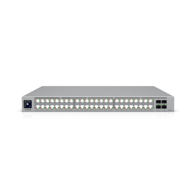 Enterprise Campus 48 PoE, Switch Empresarial Etherlighting™ PoE+++ Capa 3 de 48 Puertos (32 x 10 GbE y 16 x 2.5 GbE) y 4 Puertos SFP28 de 25 G de Alta Disponibilidad | ECS-48-POE