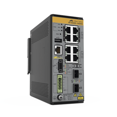8x 10/100/1000T, 2x 1G/10G SFP+, Industrial Ethernet, Layer 2+ Switch, PoE++ (TAA) | AT-IE220-10GHX-980