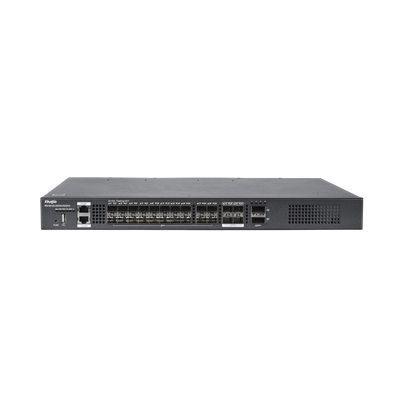 Switch distribución de fibra hasta 23 Tbps de Capacidad, 20 puertos SFP+ 10G, 4 Puertos SFP28 25G y 2 puertos QSFP+ 40G | RG-S6120-20XS4VS2QXS
