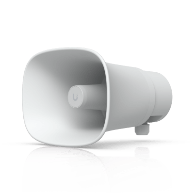 UniFi Protect AI Horn Speaker, Altavoz IP 120 dB, PoE+, Alerta AI Avanzada, Montaje Pared, Esquina y Poste, IP66 | UP-AI-HORN-SPEAKER-W