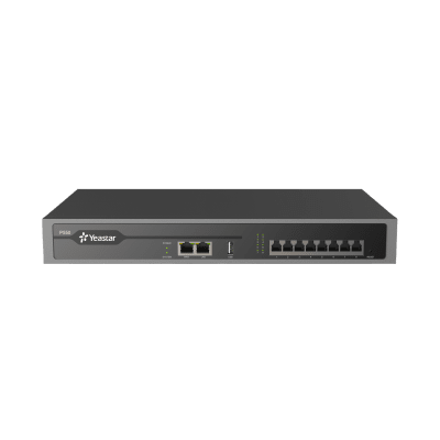 Conmutador Enterprise Modular Yeastar 50 Extensiones,10 Llamadas simultaneas, Call Center Integrado, Transcripción con Inteligencia Artificial, Reportes Avanzados, Hasta 8 puertos fxo/fxs (no incluidos) | P550