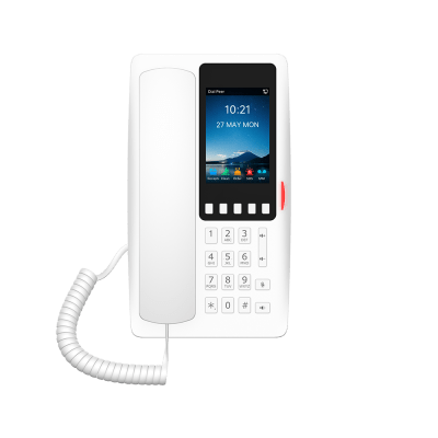 Teléfono IP Wi-Fi Hotelero con PoE, Puerto USB de Carga y Pantalla LCD de 3.5" | H6WW